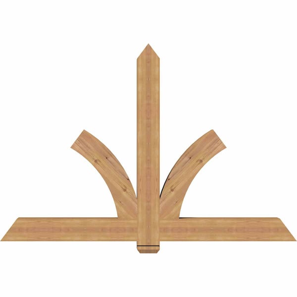Ekena Millwork Redmond Smooth Timber Gable Bracket, Western Red Cedar, 72"W x 48"H x 5 1/2"D x 5 1/2"F, 16/12 Pitch GBW072X48X0606RED00SWR - main